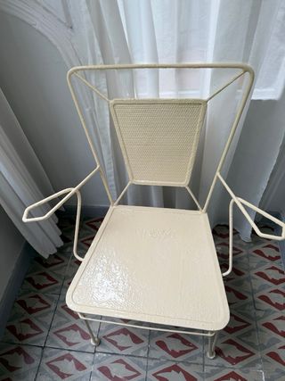 Silla metal jardín - Crema