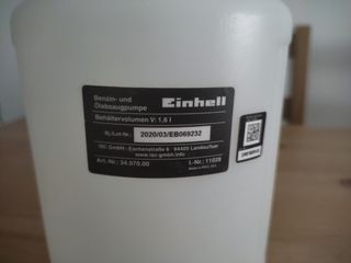 Bomba para gasolina manual Einhell