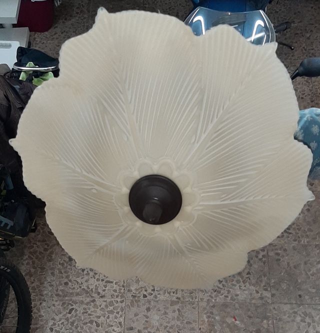 Lámpara techo cristal vintage.