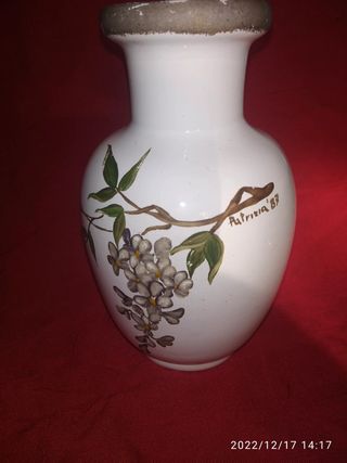Vaso porta fiori portafiori ceramica h. 16