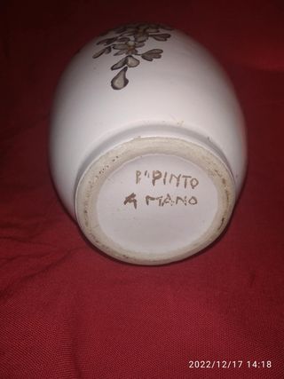 Vaso porta fiori portafiori ceramica h. 16