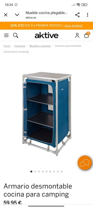 Armario camping Aktive - azul, gris