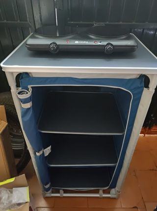 Armario camping Aktive - azul, gris