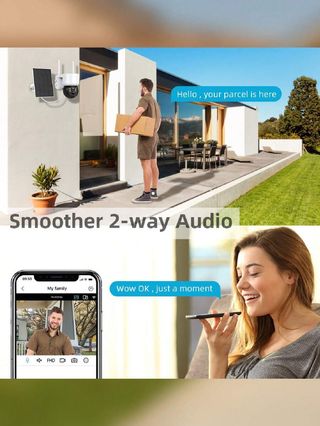 Telecamera Solare Wireless Batteria Ricaricabile