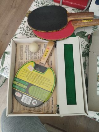 Set pinpo n tenis de mesa antiguo
