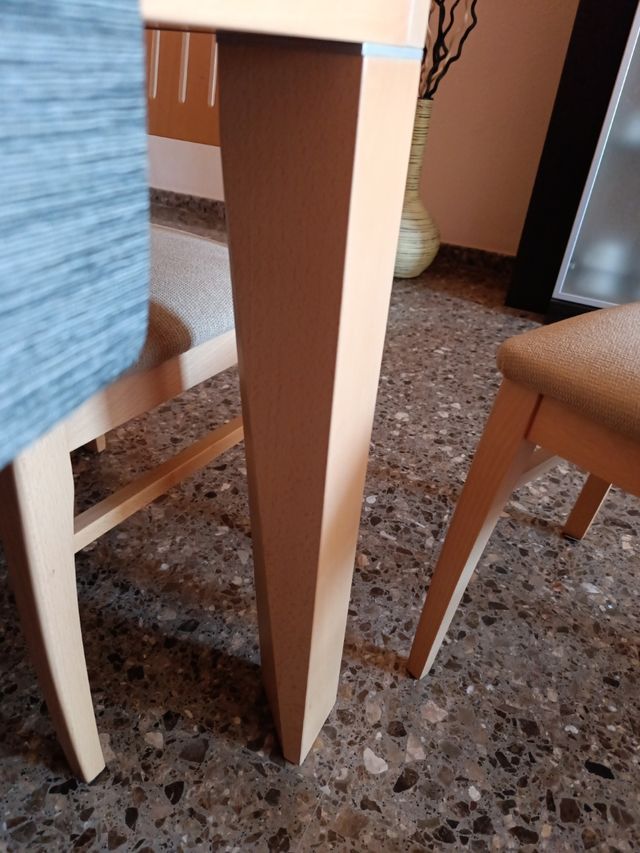 Mesa comedor madera de roble maciza .6 sillas - Ma