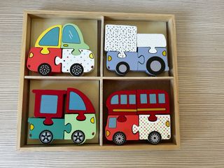 Puzzle Macchinine in Legno - Bambini