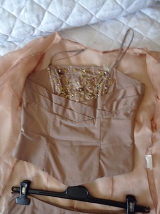 Abito cerimonia beige lungo