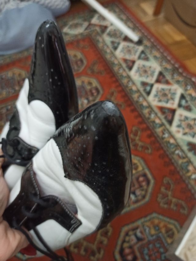 Scarpe vintage in pelle bicolore