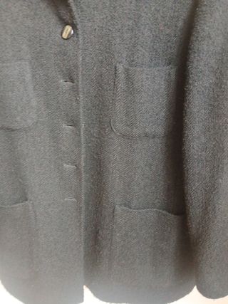 Chaqueta lana negra mujer
