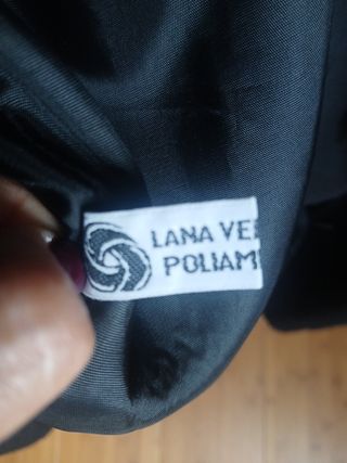 Chaqueta lana negra mujer