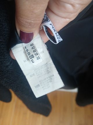 Chaqueta lana negra mujer