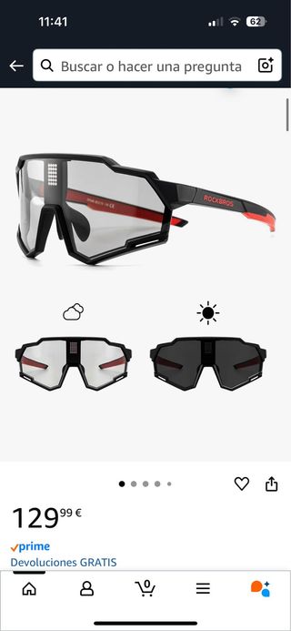 Occhiali da ciclismo intelligenti ROCKBROS per uomo e donna Occhiali da sole sportivi con montatura TR90 con lenti TAC per MTB, bici, corsa, pesca, guida, sport