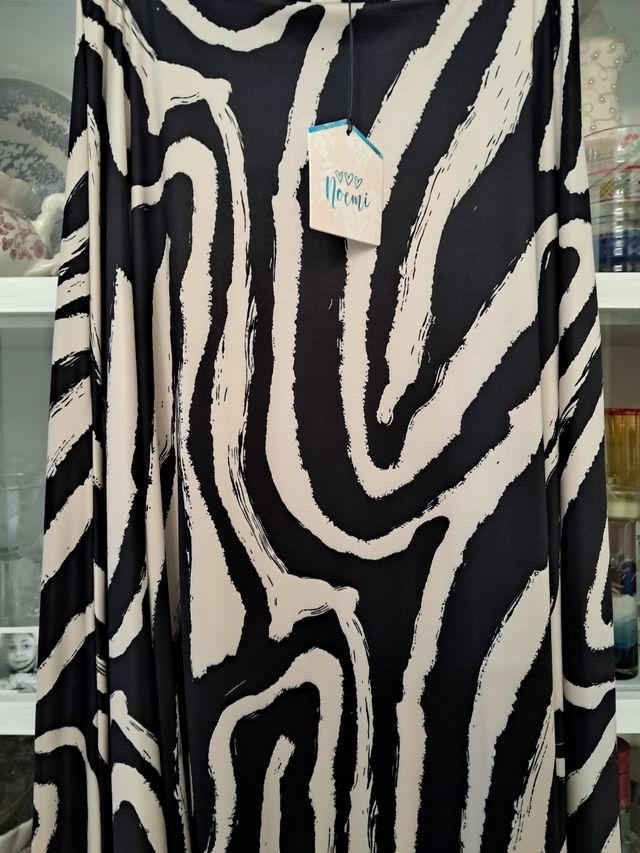 Falda midi Noemi cebra