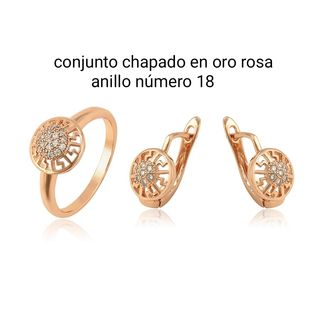 Conjunto chapado en oro rosa