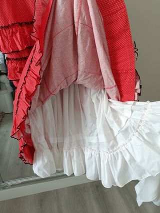 Traje Flamenca niña rojo lunares