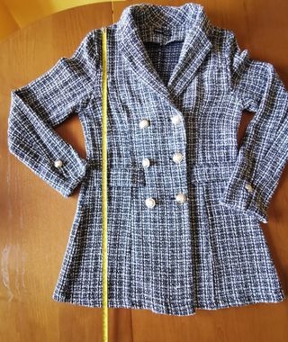Chaqueta punto blanca/negra. L
