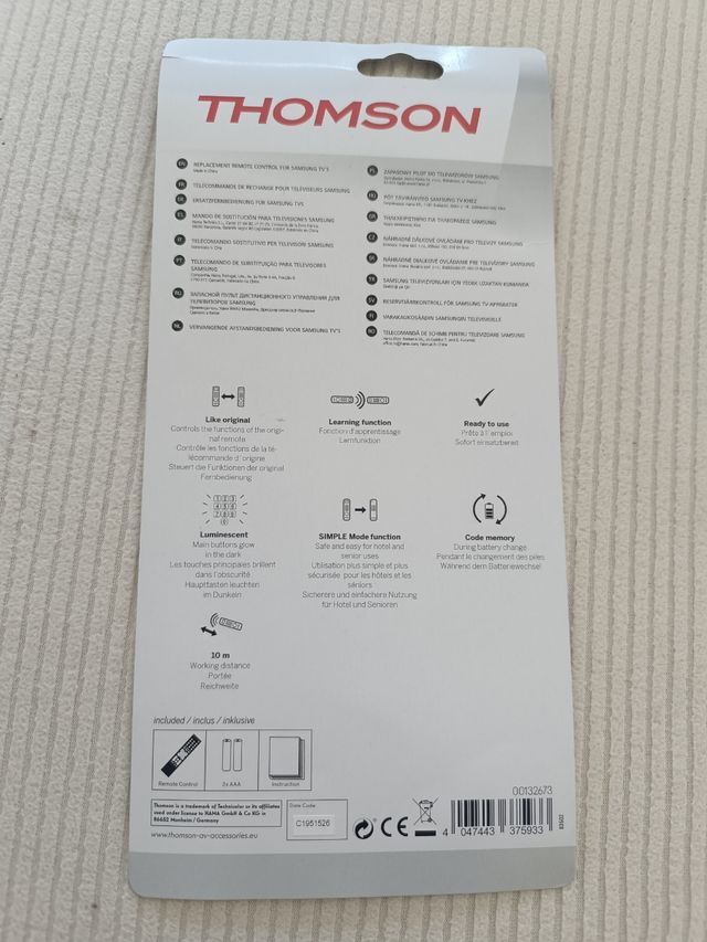 Mando a distancia Thomson ROC1128 para Samsung