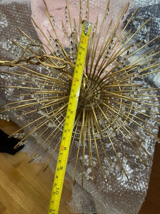 Lampara de comedor de cristal de roca