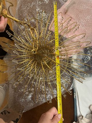 Lampara de comedor de cristal de roca