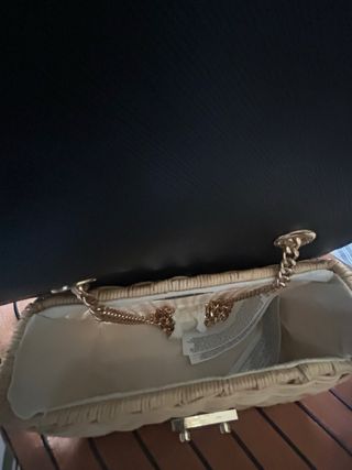 Bolso rafia Parfois - Negro y Beige