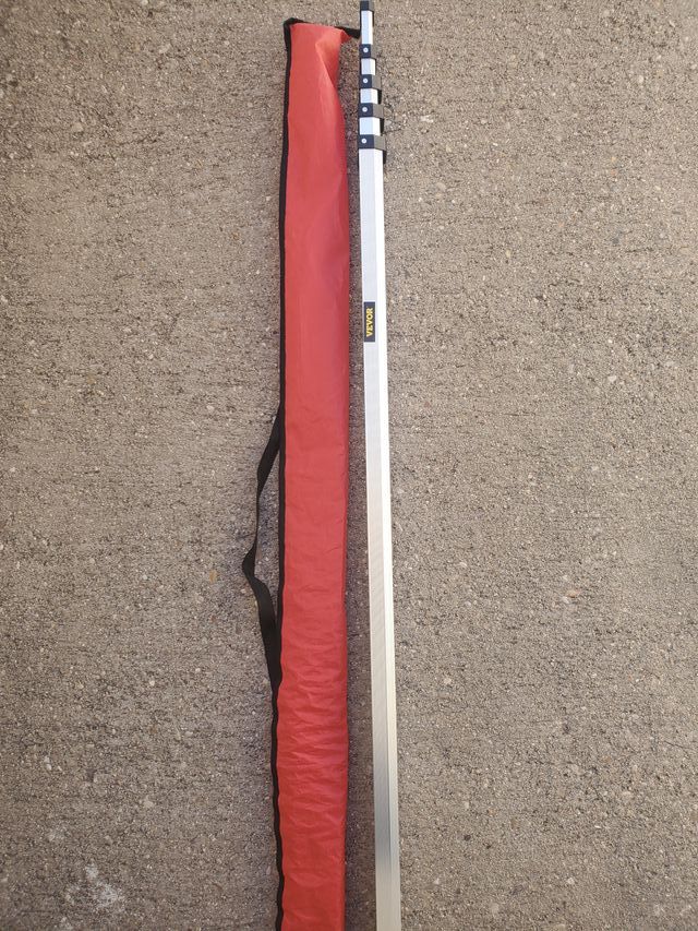 5 m Mira telescópica de aluminio con nivel de burb