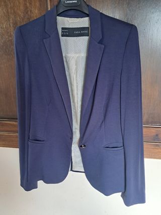 Americana Zara Basic azul - talla XS