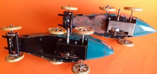 2 Auto d'epoca in latta Bugatti (2)