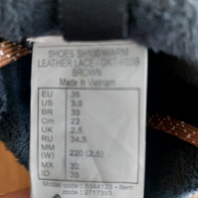 Botas montaña Quechua marrón, talla 35