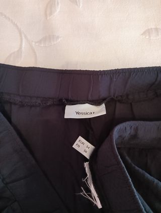 Pantalones mujer talla grande grises