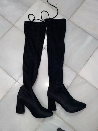 Botas altas negras tacón - 38