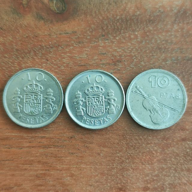 Lote 3 Monedas 10 Pesetas España