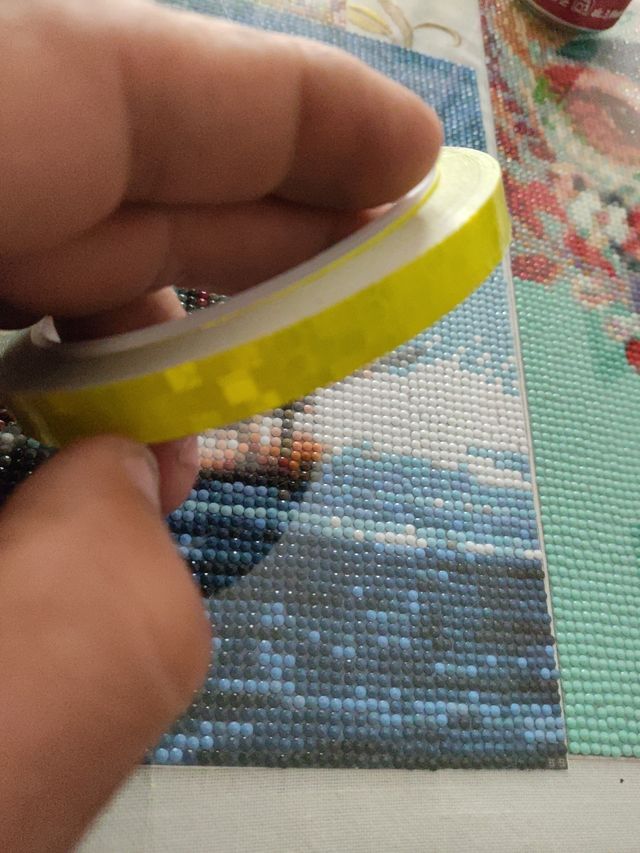 Pegatina reflectante amarilla.