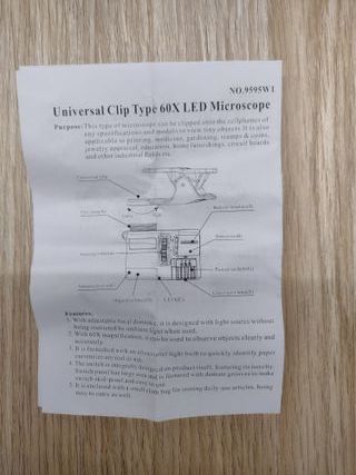 Microscopio Portatile - Ingrandimento 60X con LED