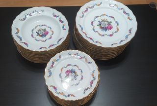 Vajilla Bidasoa dorada