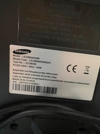 TV Samsung 32" negra