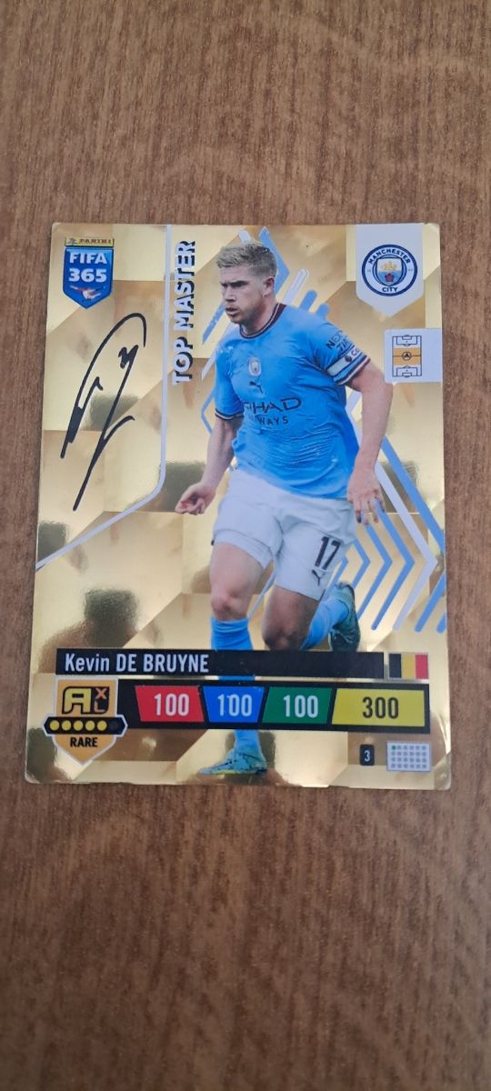 Carta Kevin De Bruyne 2023 firmada.