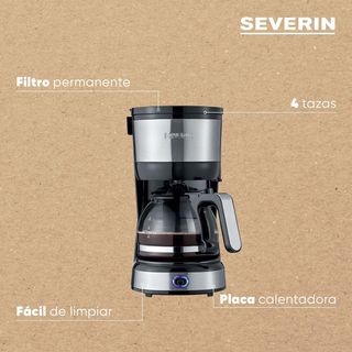 Cafetera de goteo pequeña para 4 tazas Severin