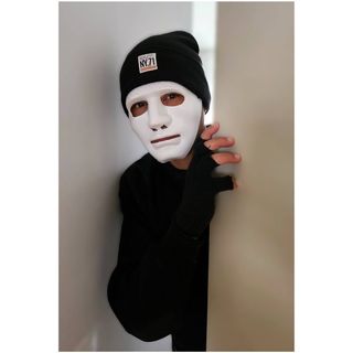 Gorro Guantes Máscara blanca Baile Hip Hop Ladrón