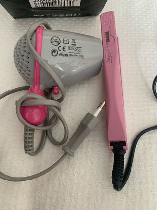 Kit viaje Pink Styler: secador + plancha
