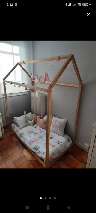 Cama infantil de madera - Casa