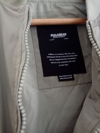 Cazadora bomber verde caqui - Talla L