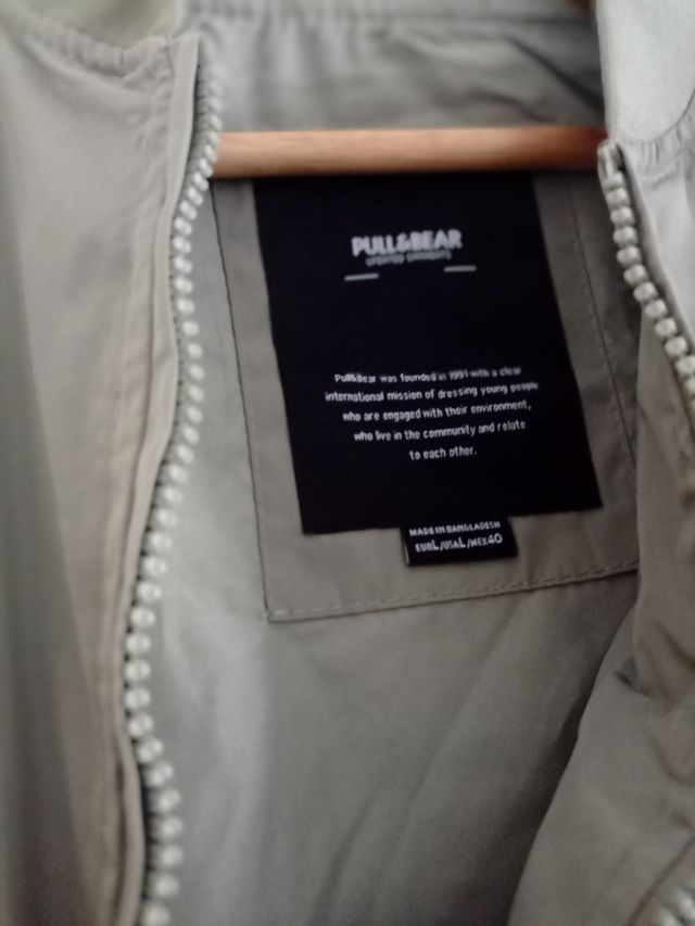 Cazadora bomber verde caqui - Talla L