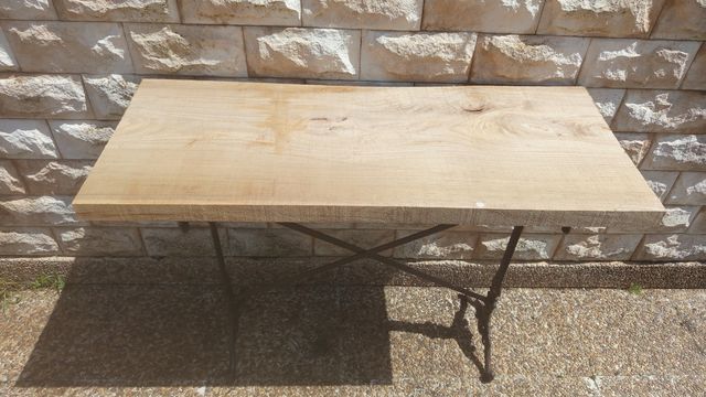 Mesa forja antigua con madera a escoger