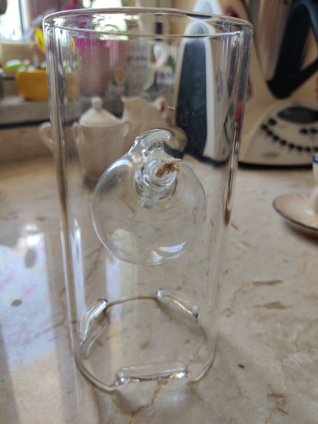 Lampada a olio in vetro