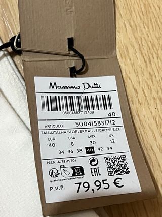 Pantalón de traje blanco de Massimo Dutti