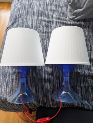 2 Lámparas IKEA Medita - Azul y Blanco