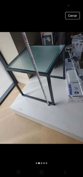 Mesa auxiliar metal expositora