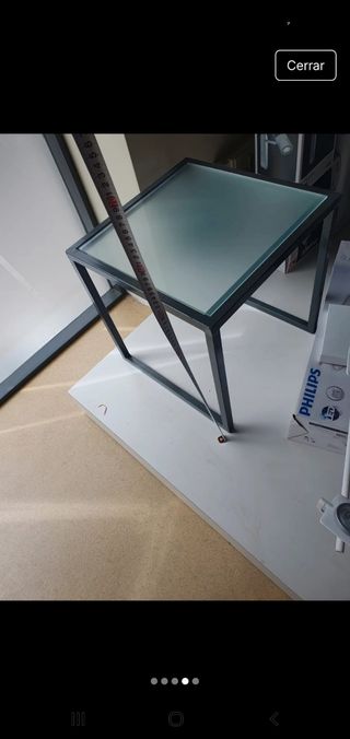 Mesa auxiliar metal expositora