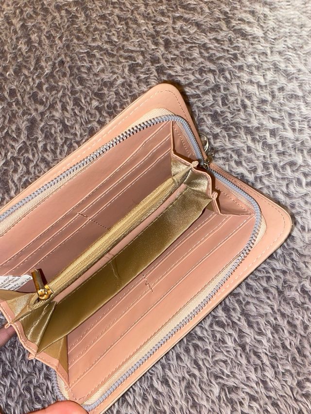 Portafoglio Moschino beige